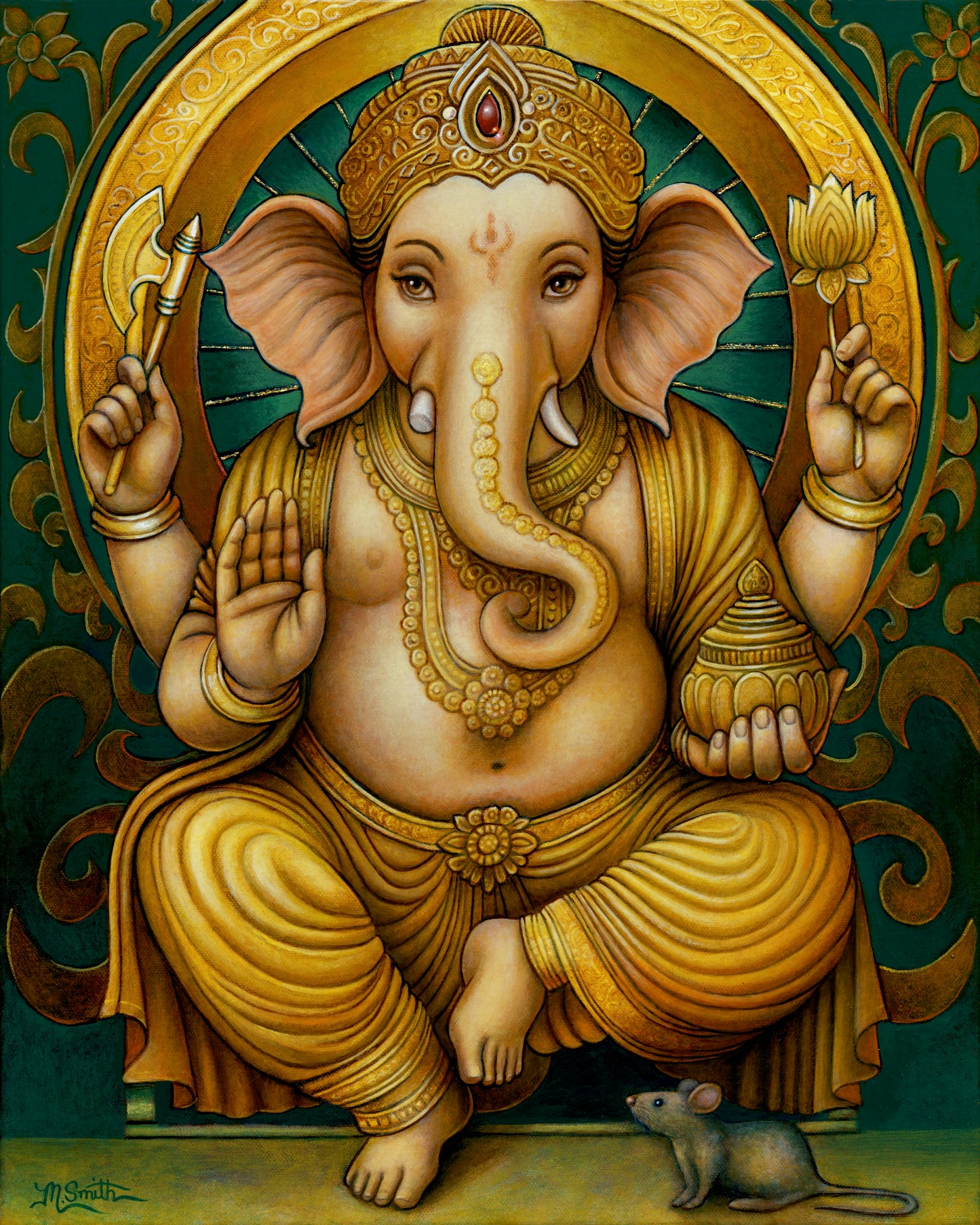 "Golden Ganesh" Fine Art Print